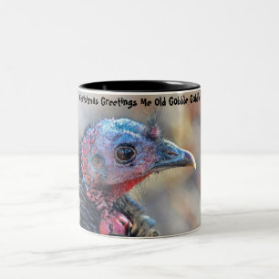 Christmas Greetings Me Old Gobble Gobble Two-Tone Coffee Mug