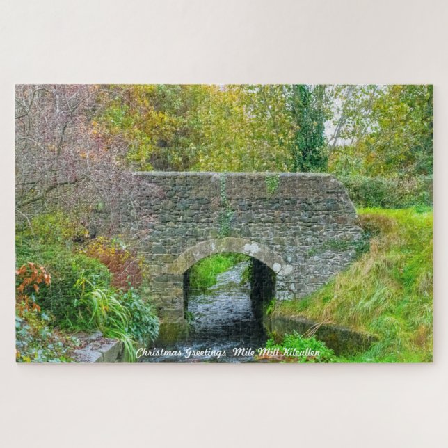 Christmas Greetings Mile Mill Kilcullen Jigsaw Puzzle (Horizontal)