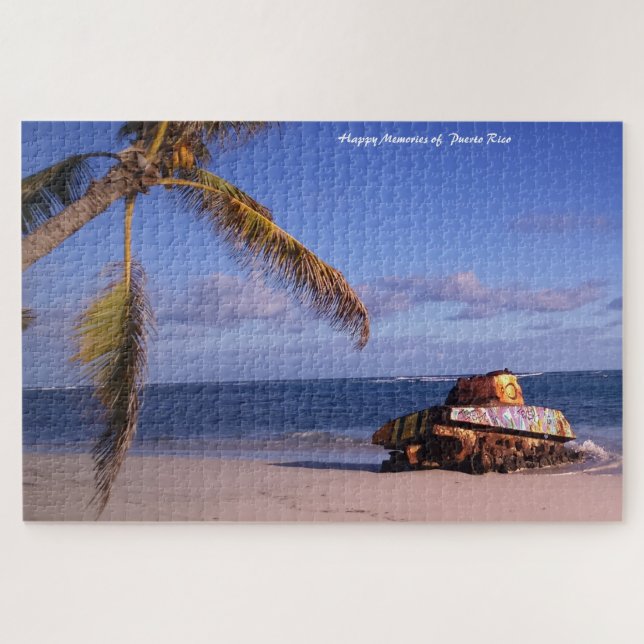 Christmas Greetings Military War Tank Puerto Rico  Jigsaw Puzzle (Horizontal)