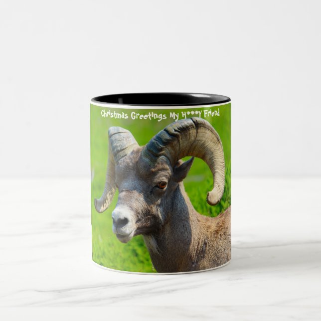 Christmas Greetings  My Honey Friend Two-Tone Coffee Mug (Center)