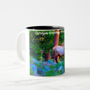Christmas Greetings My Hunter Gatherer Two-Tone Coffee Mug