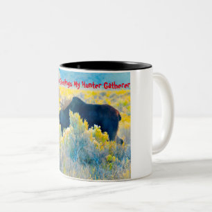 Christmas Greetings my Hunter Gatherer Two-Tone Coffee Mug