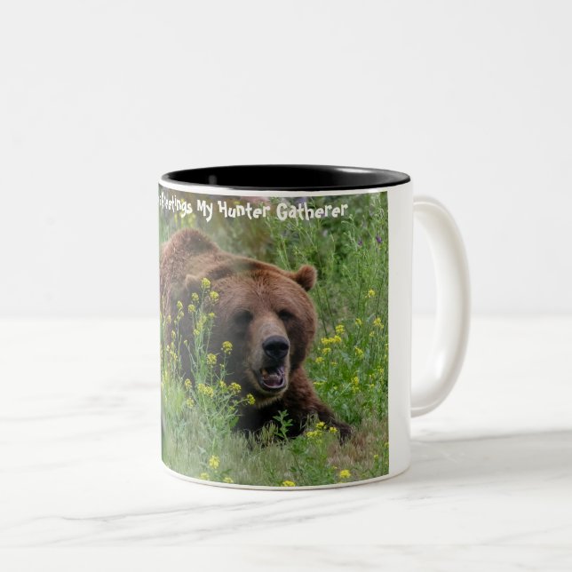 Christmas Greetings My Hunter Gatherer Two-Tone Coffee Mug (Front Right)