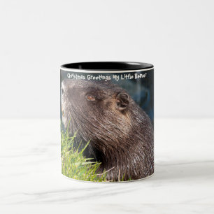 Christmas Greetings My Little Beaver Two-Tone Coffee Mug