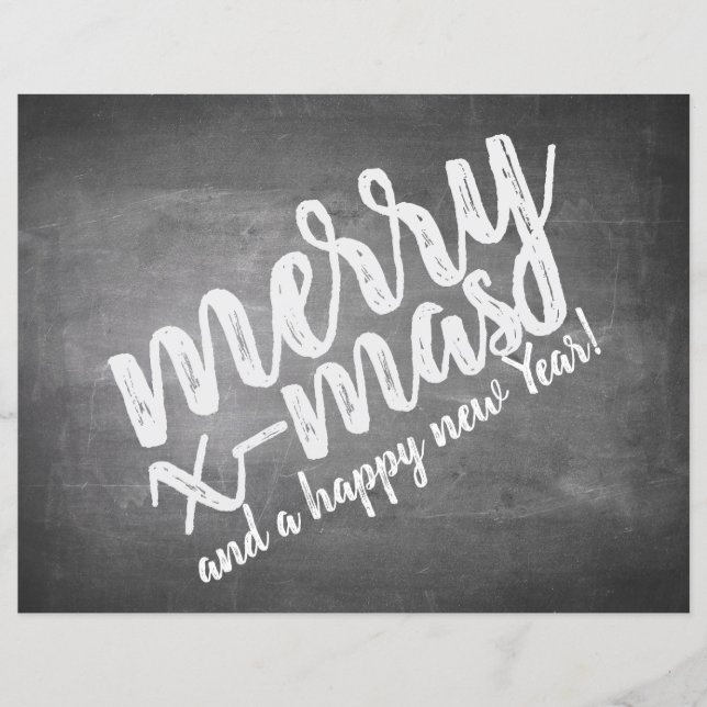 Christmas Greetings on the Chalk Board (Front)