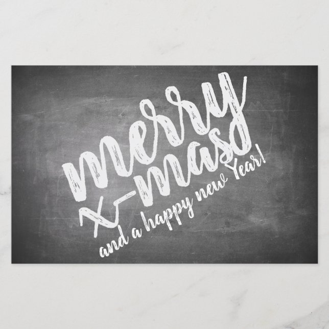 Christmas Greetings on the Chalk Board (Front)