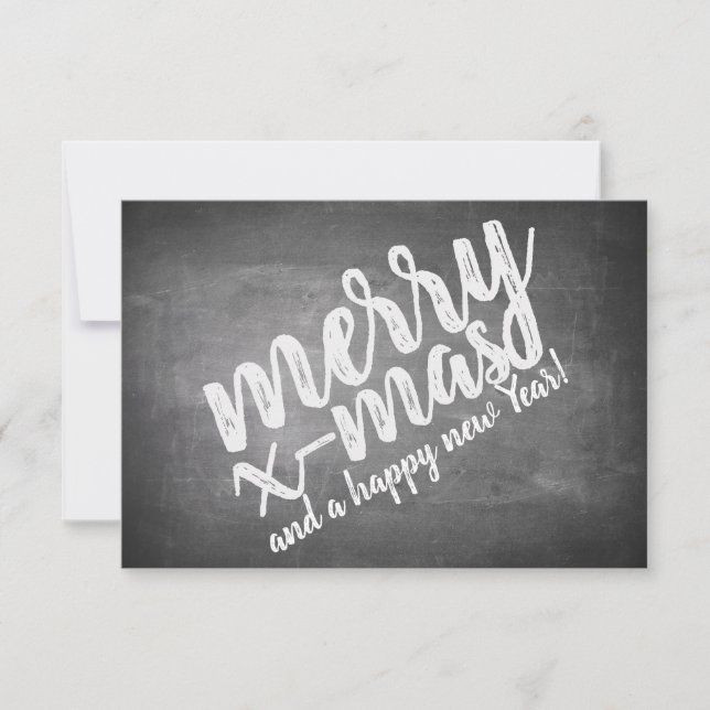 Christmas Greetings on the Chalk Board (Front)