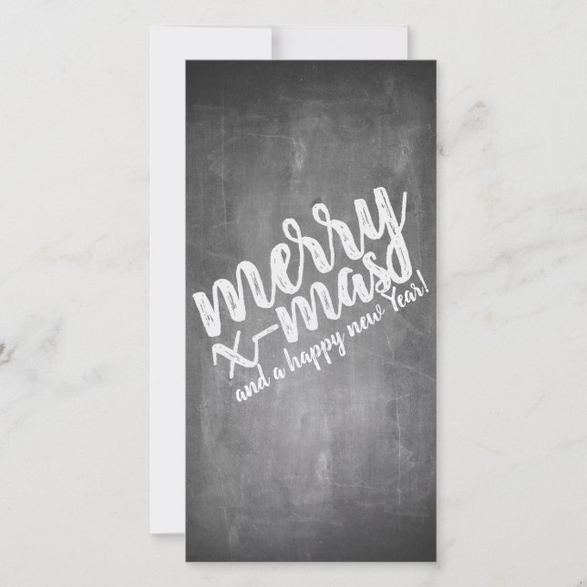 Christmas Greetings on the Chalk Board (Front)