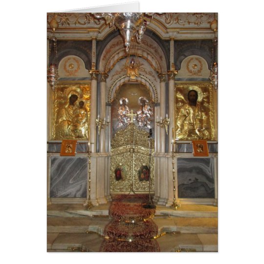 Christmas Greetings Orthodox Church Iconostasis Card