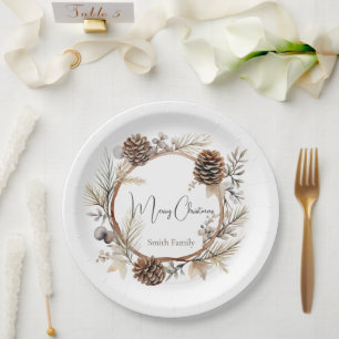 Christmas Greetings Paper Plate