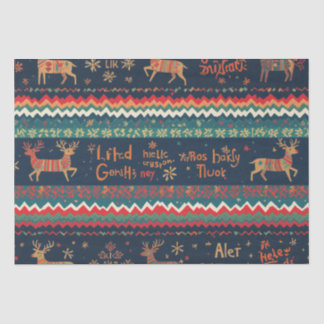 Christmas Greetings pattern Design  Tissue Paper