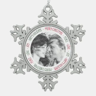 Christmas Greetings Photo Personalised ornament