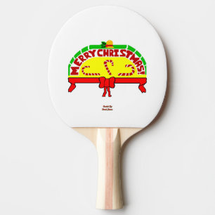 Christmas Greetings Ping Pong Paddle