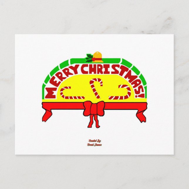 Christmas Greetings Postcard (Front)