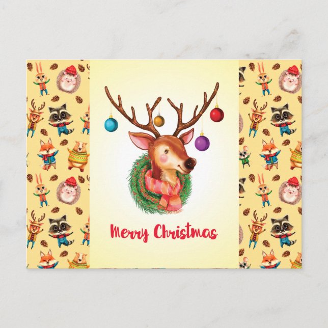 Christmas Greetings Postcard (Front)