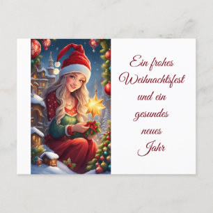 Christmas greetings postcard