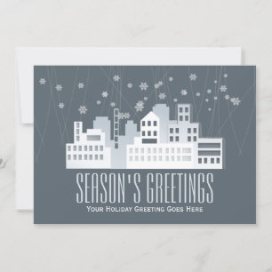 Christmas greetings real estate business holiday card