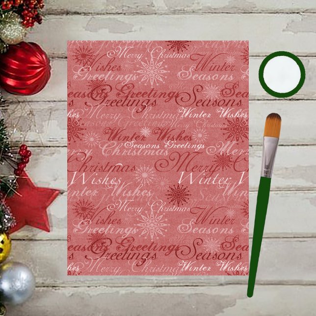 Christmas Greetings Scrapbook Paper (Creator Uploaded)