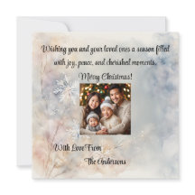 Christmas Greetings Snowflakes Script Personalized