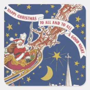 Christmas Greetings Square Sticker