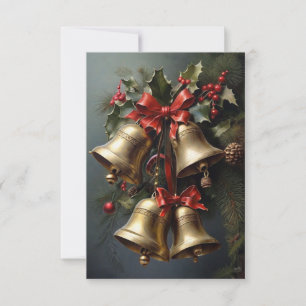 Christmas Greetings Thank You Card