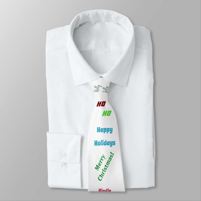 Christmas Greetings Tie (Tied)