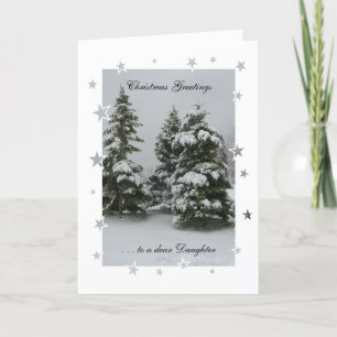 Christmas Greetings to a dear Daughter Holiday Card