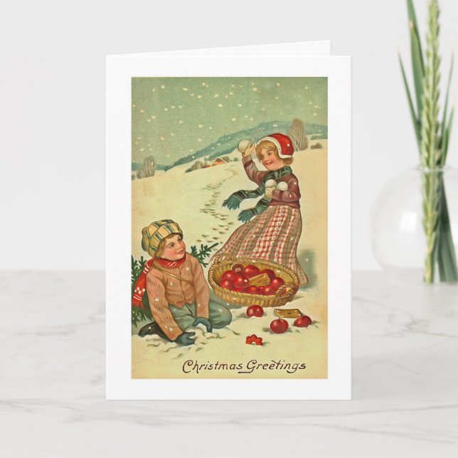 Christmas greetings -victorian christmas card (Front)