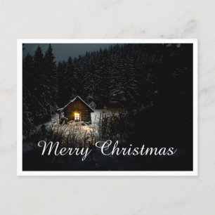 Christmas Greetings with Witch House Postcard