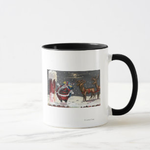 Christmas GreetingSanta and Chimney Mug