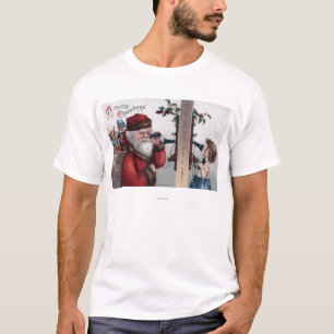 Christmas GreetingSanta and Phone T-Shirt