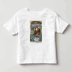 Christmas GreetingSanta and Record Player Toddler T-Shirt
