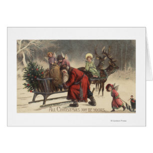 Christmas GreetingSanta and Sleigh