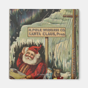 Christmas GreetingSanta at North Pole Magnet