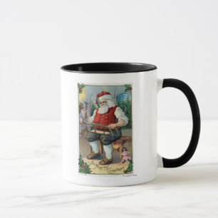 Christmas GreetingSanta Building Sled Mug