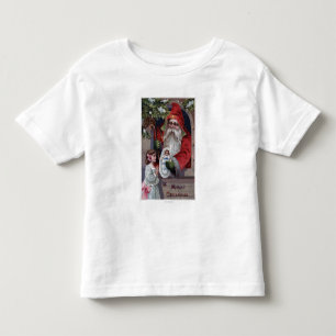 Christmas GreetingSanta Giving Doll Toddler T-Shirt