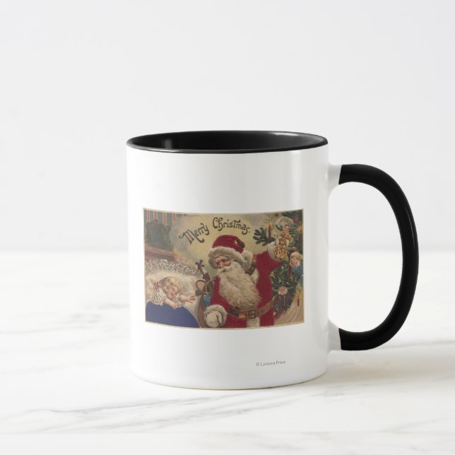 Christmas GreetingSanta Hanging Ornaments Mug (Right)