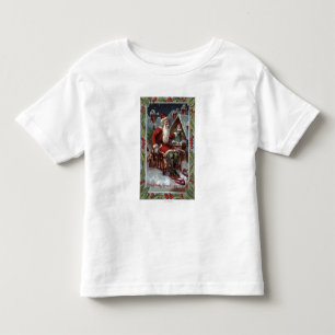 Christmas GreetingSanta on Sleigh Toddler T-Shirt