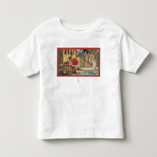 Christmas GreetingSanta Pulling Out Gifts Toddler T-Shirt