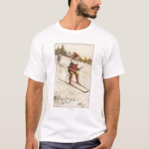 Christmas GreetingSanta Skiing T-Shirt