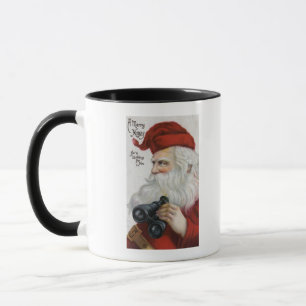 Christmas GreetingSanta with Binoculars Mug