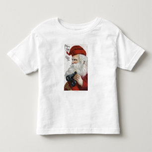 Christmas GreetingSanta with Binoculars Toddler T-Shirt