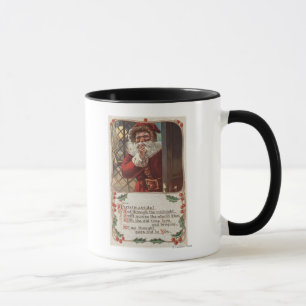 Christmas GreetingSanta with Hand on Beard Mug