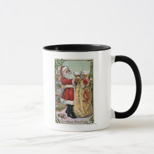 Christmas GreetingSanta with Large Sack Mug