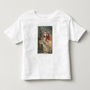 Christmas GreetingSanta with Tree and Gifts Toddler T-Shirt