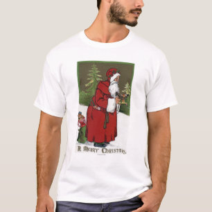 Christmas GreetingSanta with Wood Horse T-Shirt