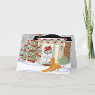 Christmas Greyhound Holiday Card