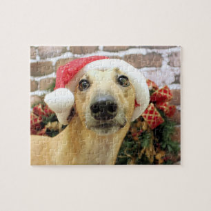 Christmas - Greyhound - Pena Jigsaw Puzzle