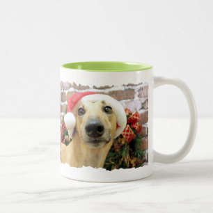 Christmas - Greyhound - Pena Two-Tone Coffee Mug