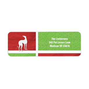 Christmas Greyhound Silhouette Personalised